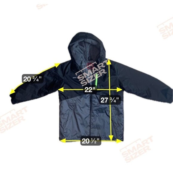 SwissTech Kids Hooded Jacket XL 14-16 Black & Gray Insulated Winter Coat 1843 - Picture 2 of 6